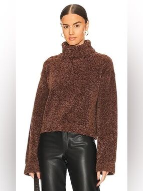 Re Ona Chocolate Brown Slouchy Sweater | Size M